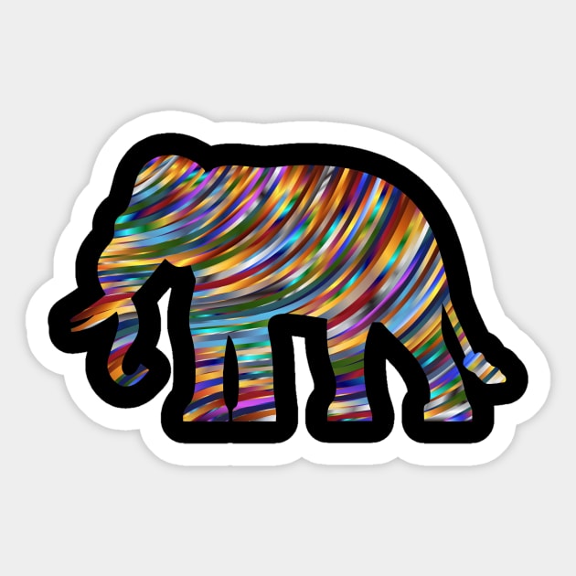 Psychedelic Elephant Sticker by PsychedUp